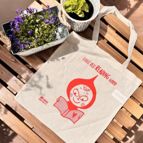 Little Red READING hood tote bag